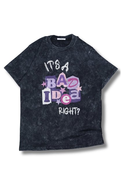 Unisex Its a Bad Idea Right Printed Washable T-Shirt, Oversized Olivia Rodrigo Themed Retro T-Shirt