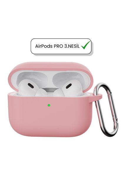 AirPods Pro 3.Nesil Uyumlu Darbe Emici Kancalı Yüksek Kalite Kulaklık Kılıf