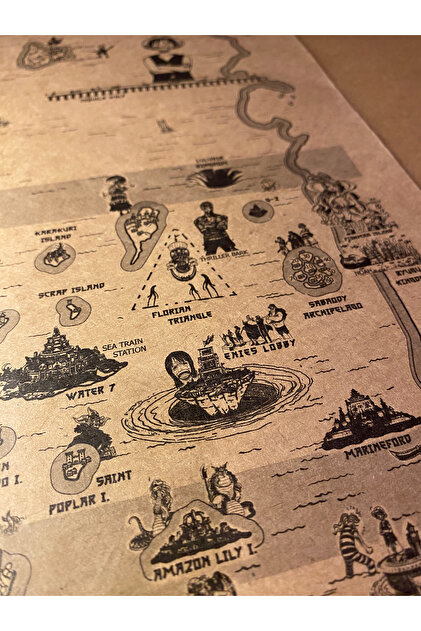 Talented Bears Workshop One Piece Dünya Haritası 70*100 Cm