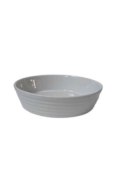 Vas termorezistent rotund, 23×5.5 cm, Alb