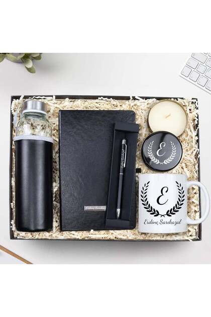 Öğretmenler Gününe Özel Baskılı Kupa & Touch Pen & Mum & Kılıflı Su Matarası & Defter Hediye Seti
