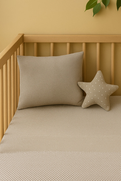 Park Crib 100% Cotton Baby Elastic Sheet (70X120X16Cm) Pillowcase (35X45)