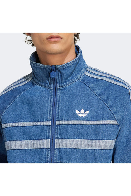 adidas First Denim Men's Blue Jacket- Trendyol