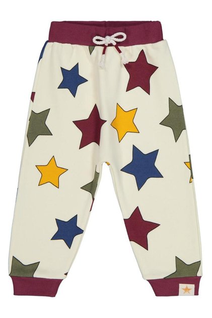 Colorful Star Printed Sweatpants for 2-5 Years Old - Burgundy