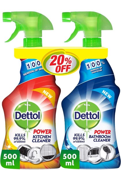 Powerful Bathroom and Kitchen Cleaner Spray - Pack of 2 (2 × 500 ml)