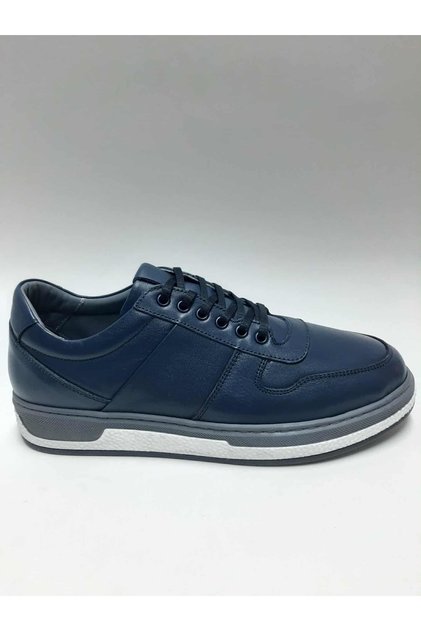 Genuine Leather Lace-Up Comfortable Dark Blue Winter Men's Shoes