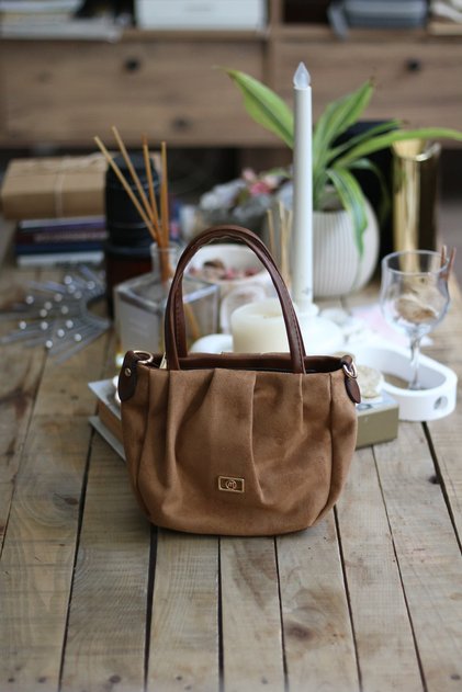 Women's Cemel Suede Strap Shoulder Bag