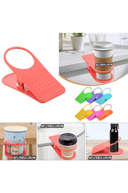 Latch-On Office Vehicle Camping Beach Table Chair Side Cup Bottle Thermos Holder Mount Cup Holder