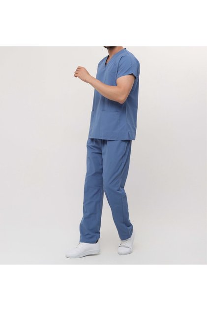 Doctor Uniform Envelope Collar Scrubs Suit Bat Sleeve Nurse Clothing Cotton Fabric