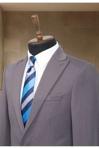 Anthracite Italian Style Slim Fit Men's Blazer Jacket