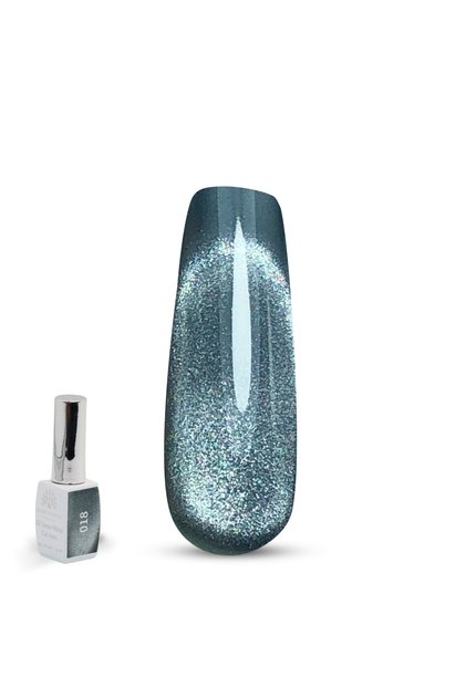 3D Snow White Cat Eye Gel Polish – 15ml UV/LED Soak-Off Shimmer Gel, Long-Lasting Gloss Nail Art