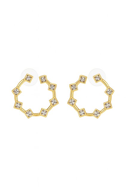 Nature Row Stone C Earrings