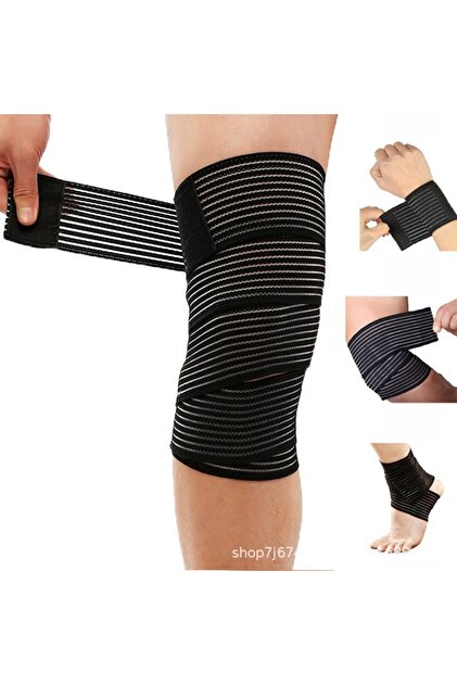 Orteza Elastica, Flippy, Pentru Picior/Mana, cu Prindere Velcro, 7.5 x 180 cm, din Nailon, Negru
