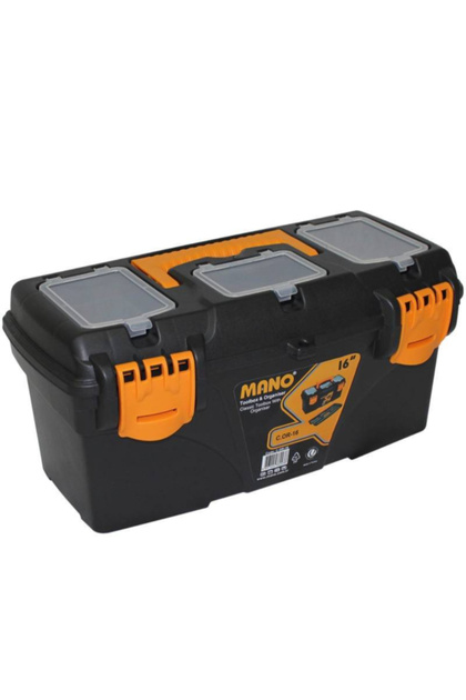 Heavy-Duty Classic Tool Box with Organizer 16inch