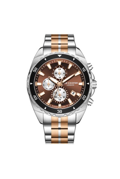 Men's Multi Function Dark Brown/Silver Dial Watch - LC08217.540