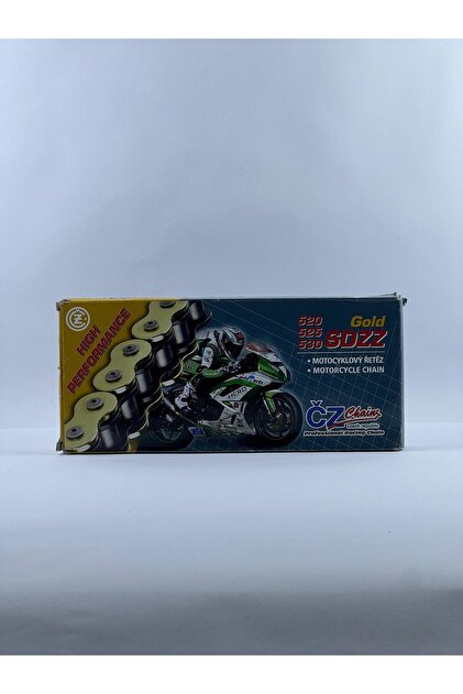 CZ CHAİNS CZ 520 DZO 118 BAKLA GOLD MOTOSİKLET ZİNCİRİ - ORİNGLİ