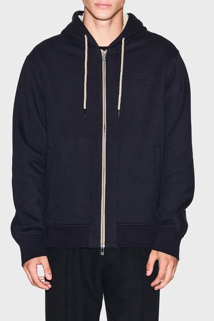 Cotton Regular Fit Hooded Zippered Sweat Men's Sweat Xm001026 Af16279 Ub101