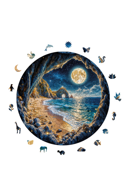 WePuzzleUp Ahşap Puzzle - Saklı Sahil - 252 Parça, 29x29 cm