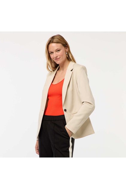 Long-sleeved tailored jacket BEIGE