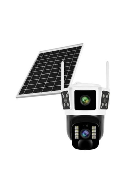 Ηλιακή κάμερα παρακολούθησης GermaNova™ 6MP, UltraHD, περιστρεφόμενη 360 μοιρών, Wifi/4G, ηλιακό πάνελ, νυχτερινή όραση