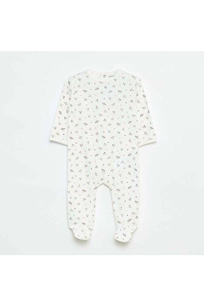 Fox sleepsuit with press-stud fastening at the back BEIGE