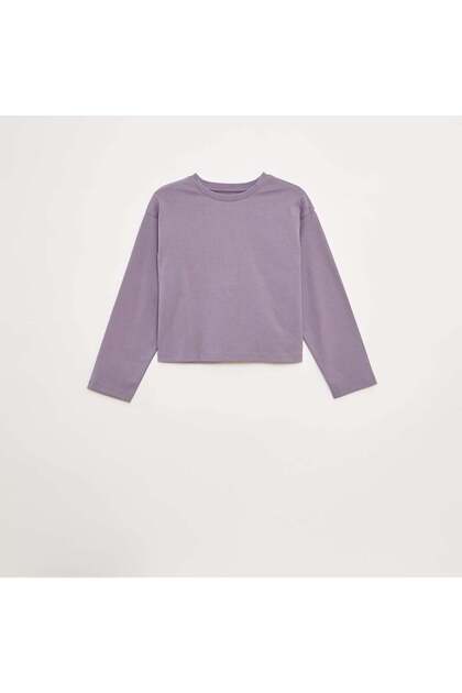 Long-sleeved jersey T-shirt PURPLE