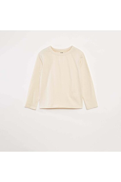 Plain long-sleeved T-shirt WHITE