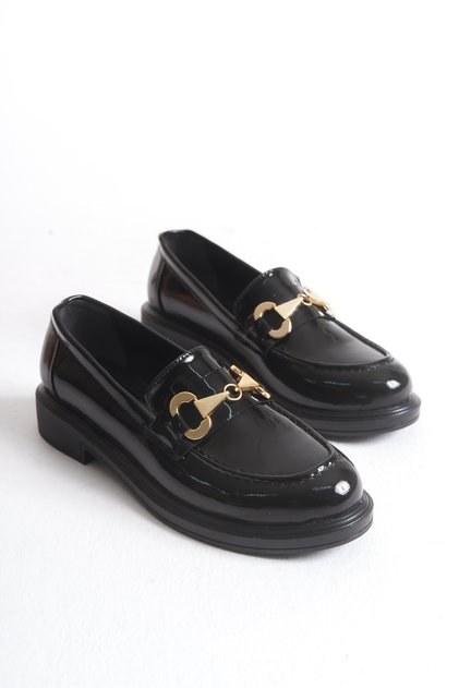 Women's Special Design Thick Soled Gold Buckle Casual Loafer Oxford Shoes
