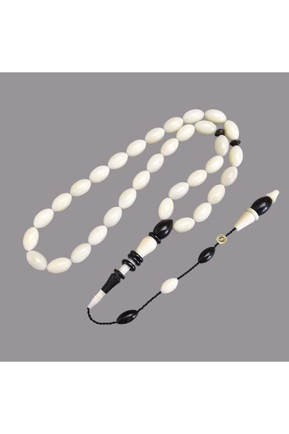 Ebony Wood Combination Ringed Narçıl Prayer Beads Lt1405
