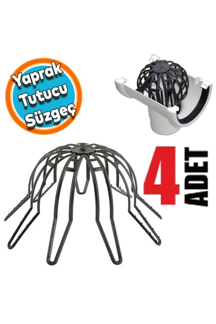 Yaprak Tutucu Ahtapot Oluk Gideri Pislik Tutucu 4 Adet Q70 - Q100 Lük Pimaş Gider Tutucu