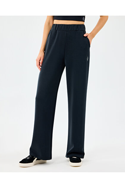 Skechers W Lounge Loose Wide Leg Sweatpant Kadın Siyah Eşofman