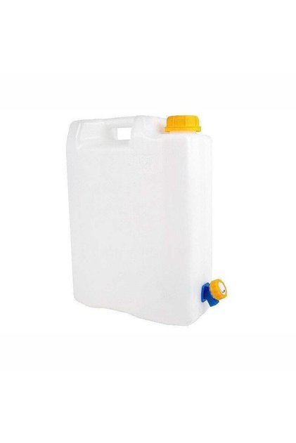 Canistra apă potabilă 10L, cu robinet plastic detașabil, albă, atestată alimentar