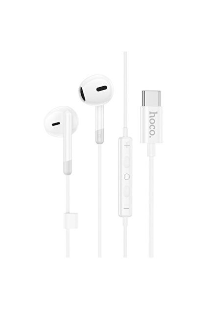 Căști audio cu fir și microfon M109, 1m Tip-C - Alb