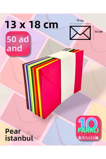 50Pcs Mixed 10 Different Colors Gift Birthday Wishes Wedding Money Invitation Letter Postcard