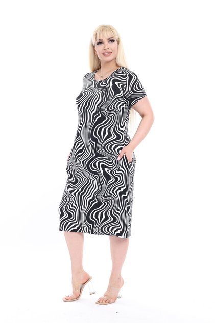 Rochie de zi, imprimeu multicolor