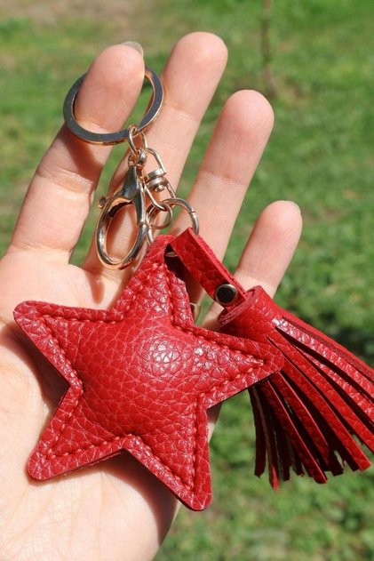 Tasseled Padded Star Charm Keychain / Bag Ornament