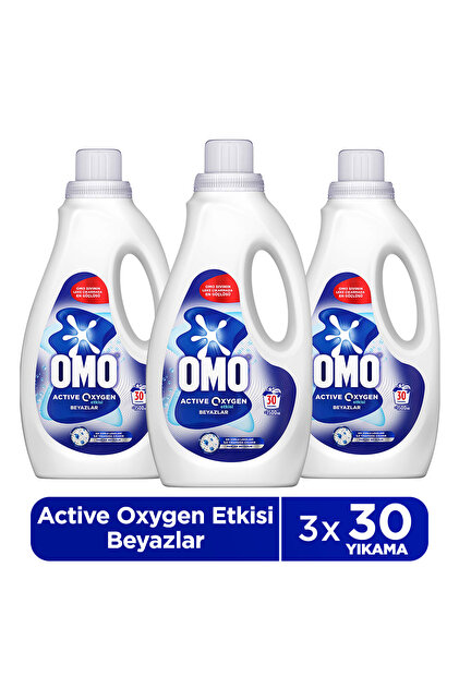 Active Oksijen Etkisi Beyazlar İçin Sıvı Deterjan 1500 ml x3