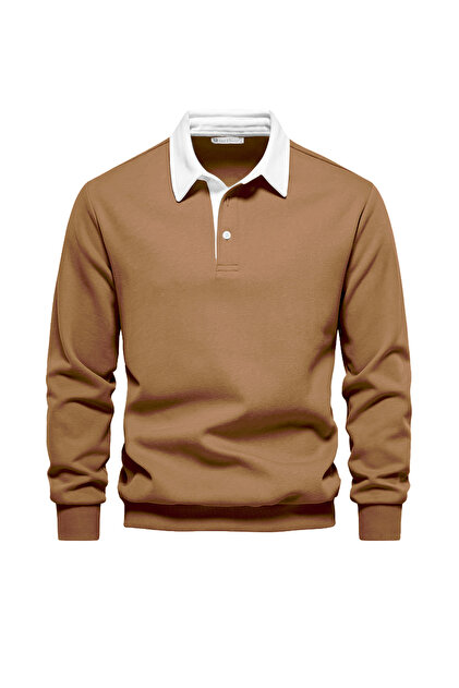 Ghassy Co Ghassy Men's Retro Color Blocked Cotton Shirt Collar