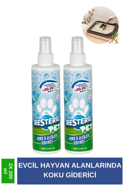 Köpek Koku Giderici Köpek İdrar Çiş Kokusu Giderici Parfümsüz PET Hijyen Spreyi Kedi Kumu Tuvaleti Koku Önleyici Dezenfektan 200ml x2