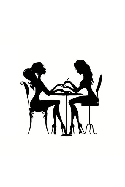 Wall Sticker Permanent Nail Polish Prosthetic Nail 42cm X 40cm Black
