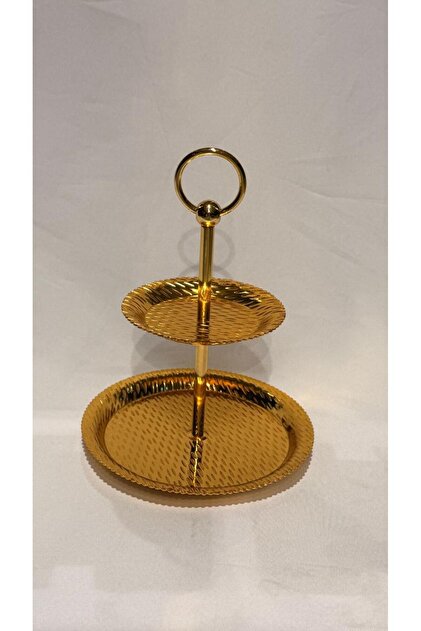 Small 2-tiered gold nut plate