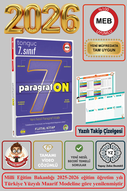 Tonguç Yayınları 7. Sınıf Yeni Nesil Paragrafon Paragraf Çözümlü