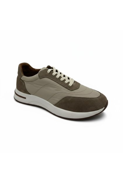 Lace-Up Men's Casual Shoes-Beige