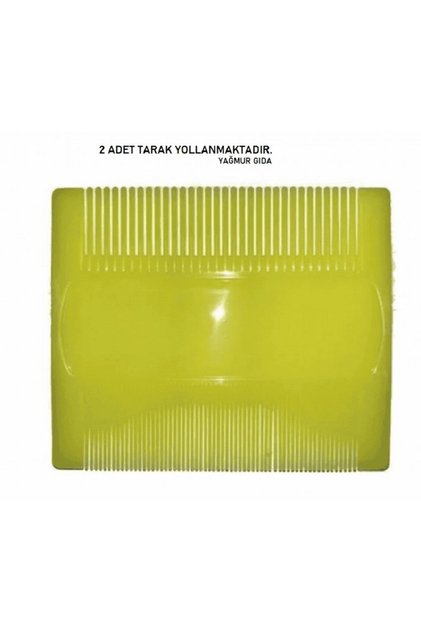 2 Adet Çift Yönlü Tarak İnce Kalın Bit Tarağı Cep Tarak Sarı Renk