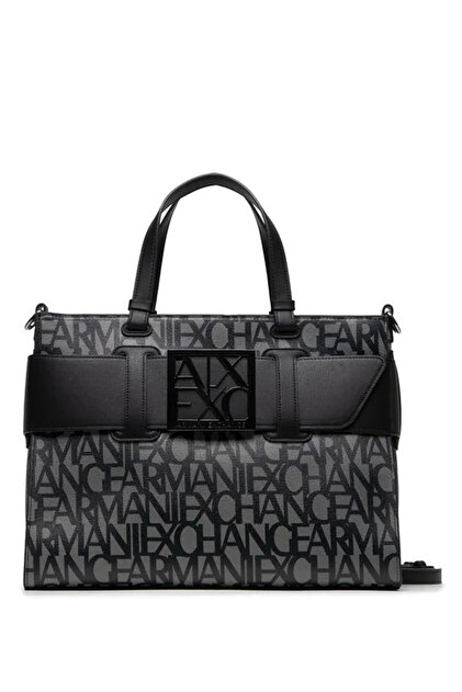 Armani Exchange Koyu Gri Kadın 25x20x10 cm El Çantası