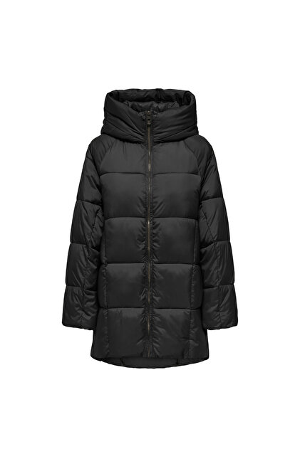 ONLY Siyah Kadın Kaban ONLASTA OVERSIZED PUFFER COAT CC OT
