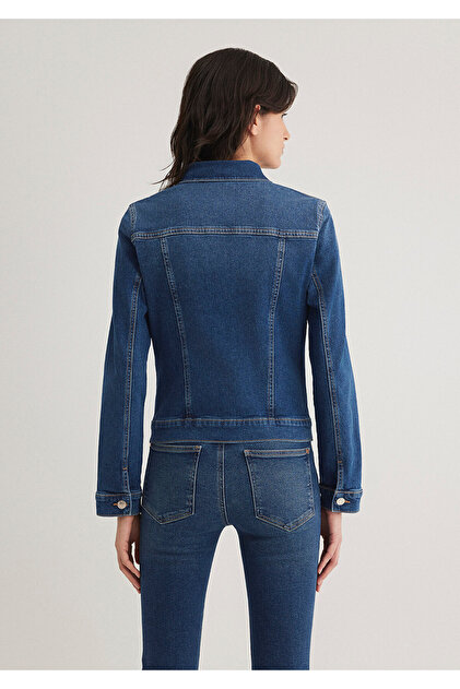 Mavi Daisy Casual Vintage Dark Jean Jacket 1113632061- Trendyol