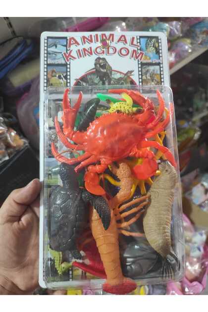 berattoys 20pcs Oyuncak Hayvan Seti Okyanus Canlıları Balık Yengeç