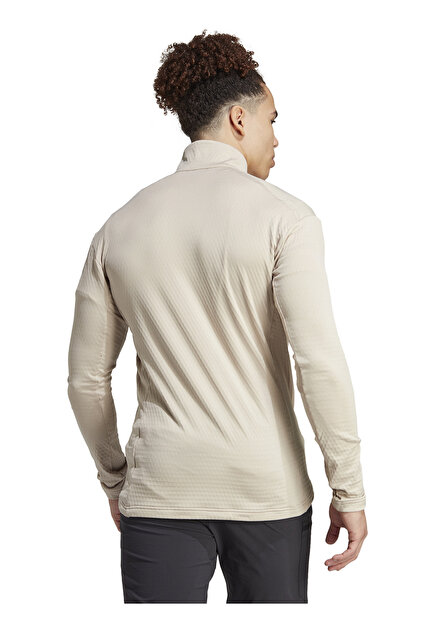 adidas Bej Erkek Dik Yaka Terrex Polar Sweatshırt IB1217-MT LT FL