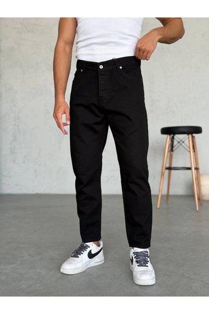 Men's Boyfriend High-Waist Ankle-Length Jeans